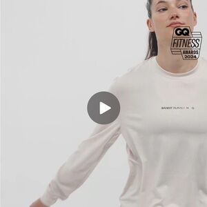 Bandit Running Women's Cream Long Sleeve Tee